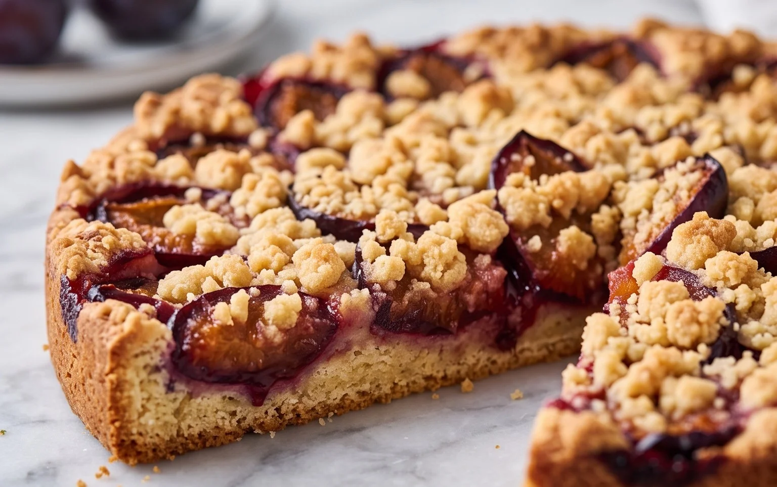 Saftiger Zwetschgenkuchen mit Streuseln: Herbst-Klassiker